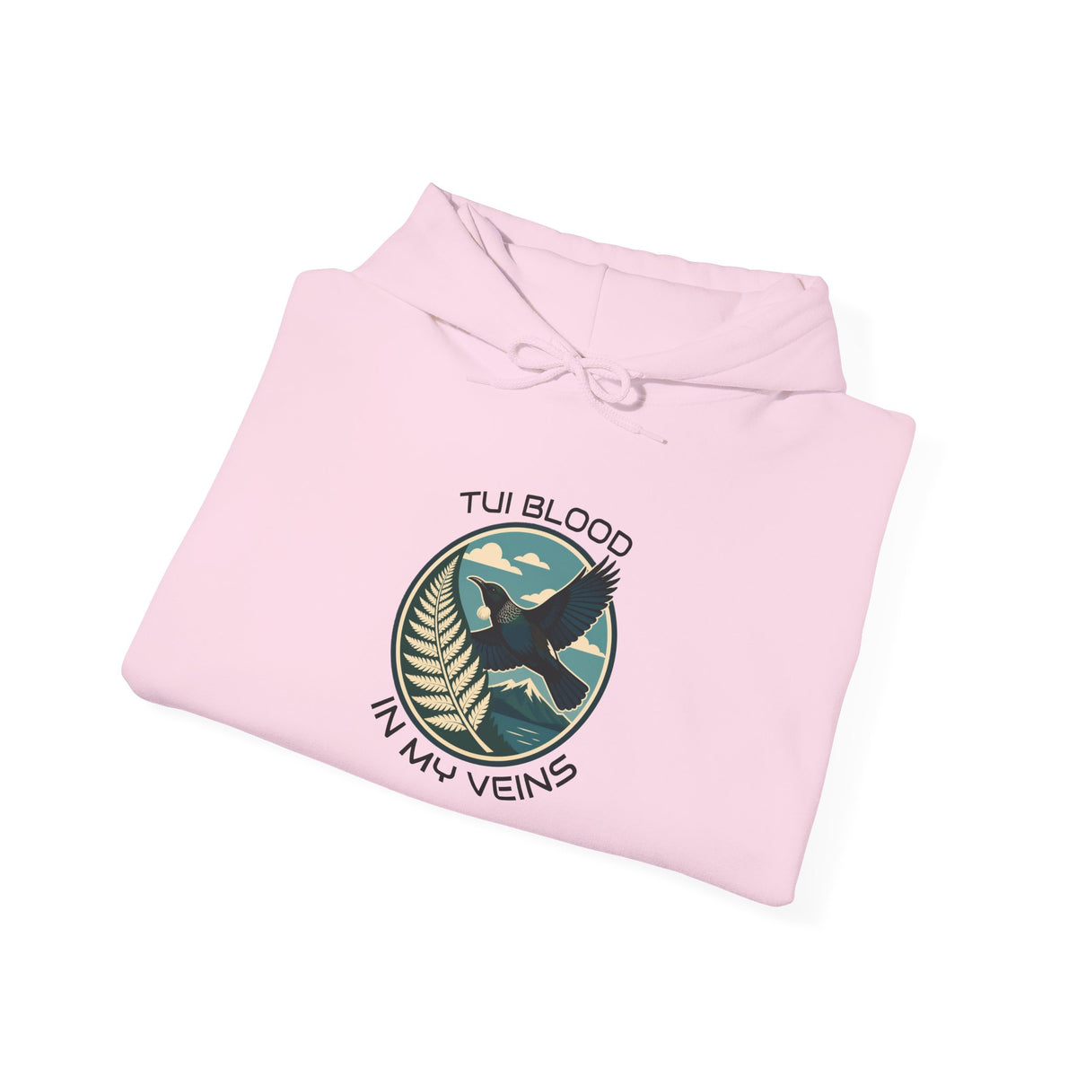 Tui Bird Hoodie — "Tui Blood In My Veins" Graphic Pullover