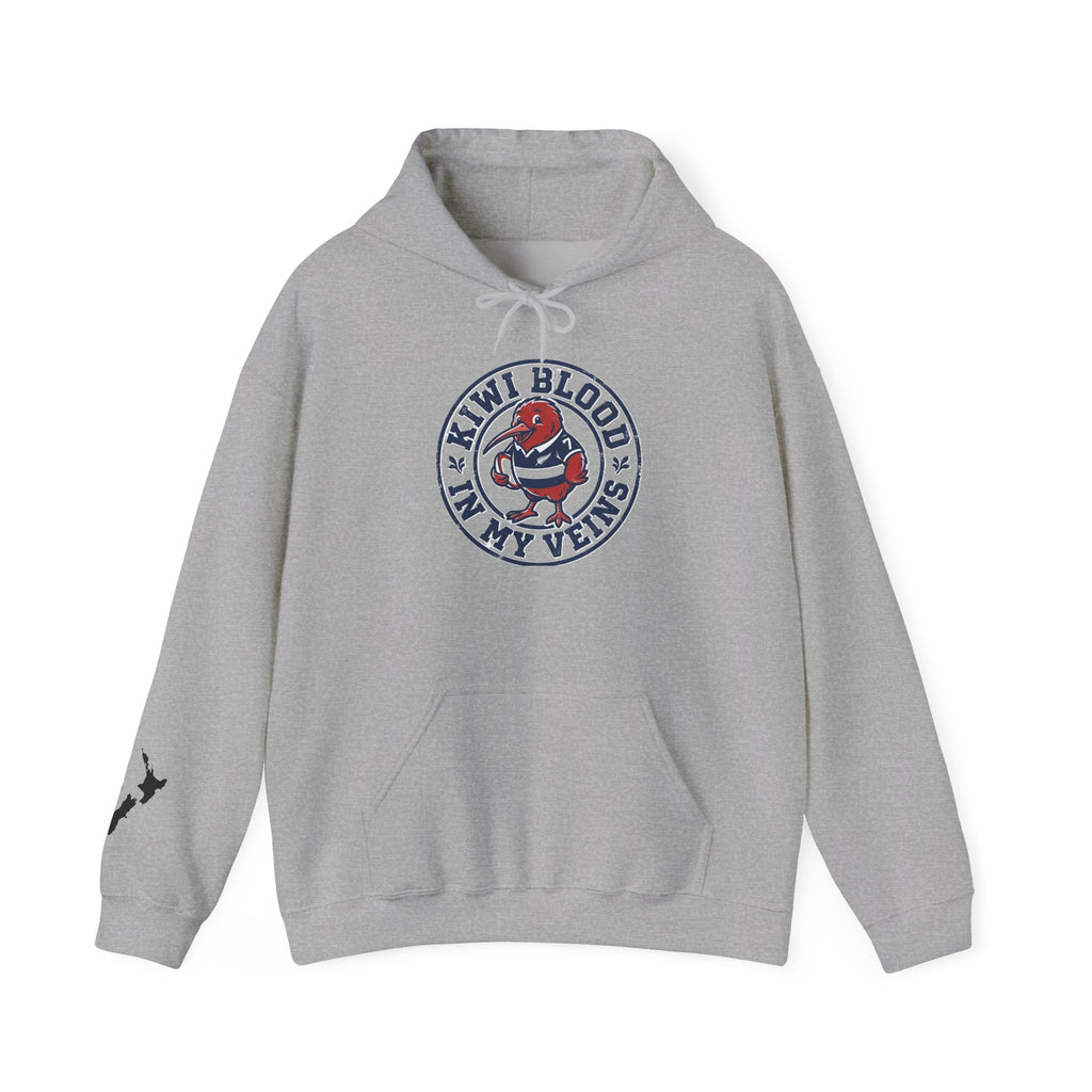 Kiwi Blood Graphic Hoodie — 'Kiwi Blood In My Veins' New Zealand Pride Pullover