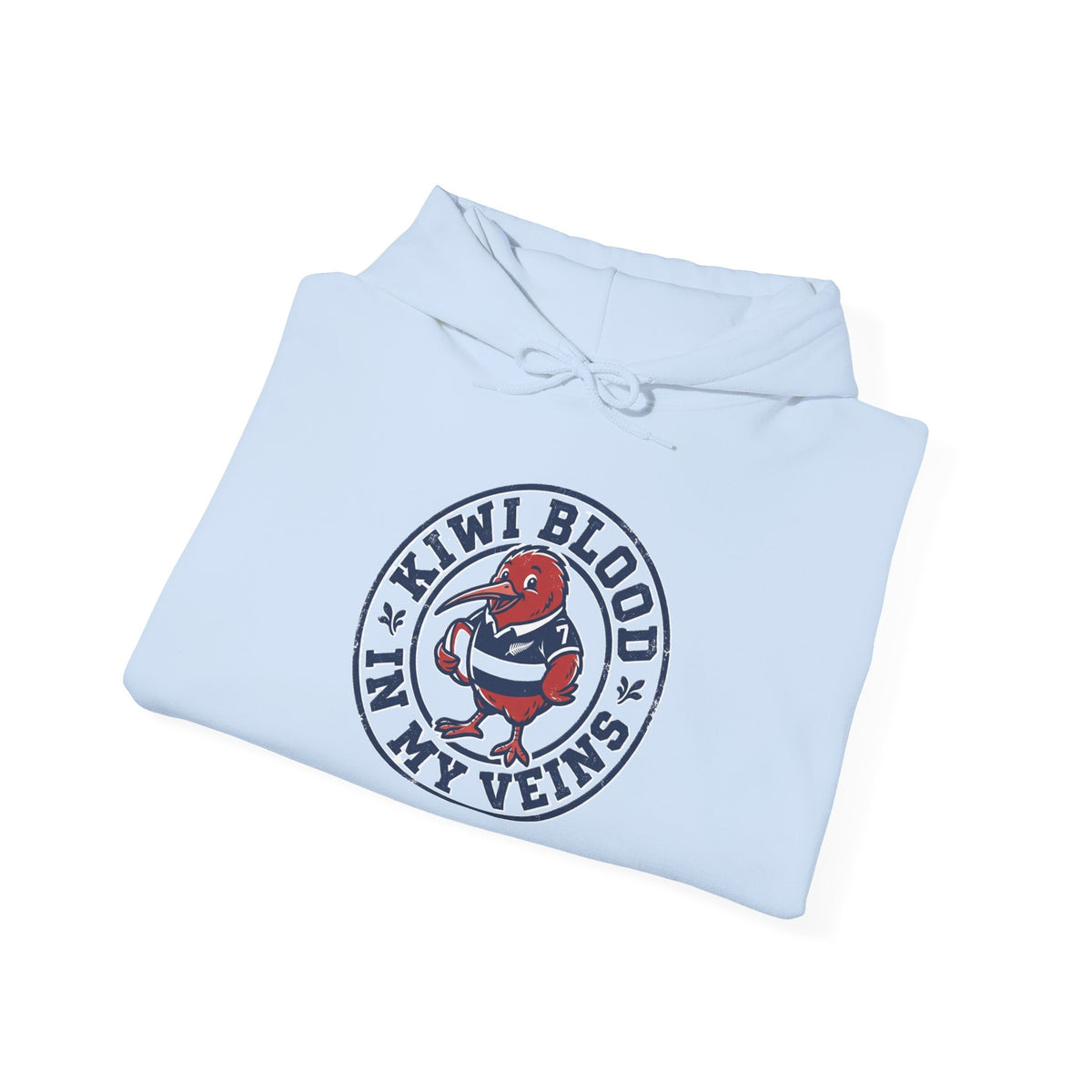 Kiwi Blood Graphic Hoodie — 'Kiwi Blood In My Veins' New Zealand Pride Pullover