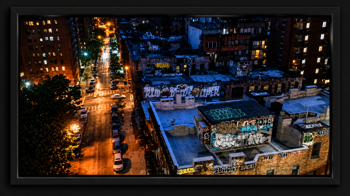 Above The Grid | Framed