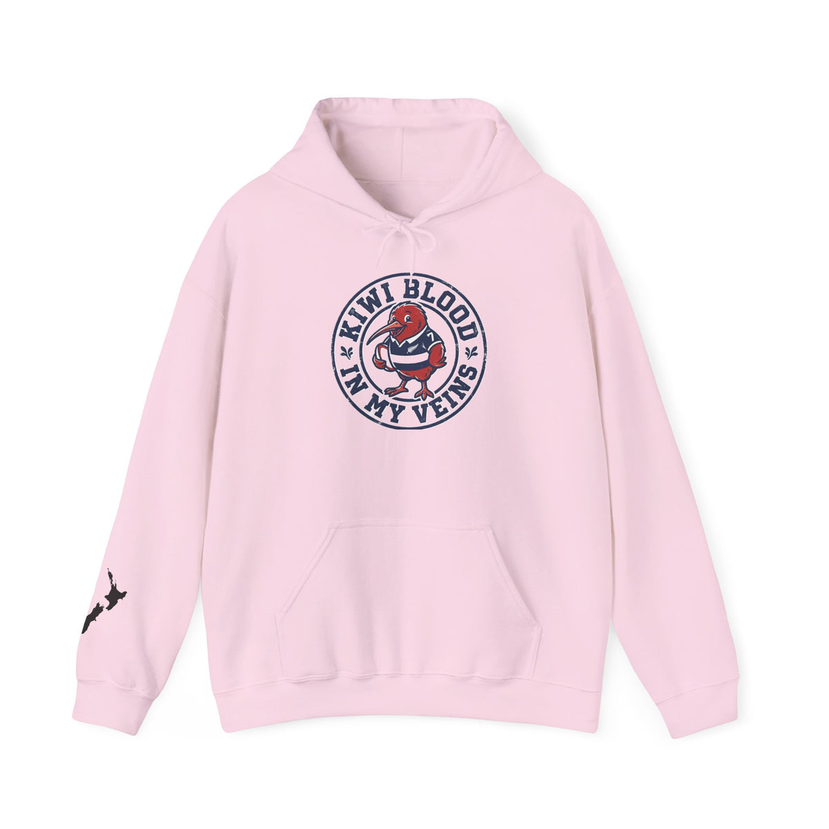 Kiwi Blood Graphic Hoodie — 'Kiwi Blood In My Veins' New Zealand Pride Pullover