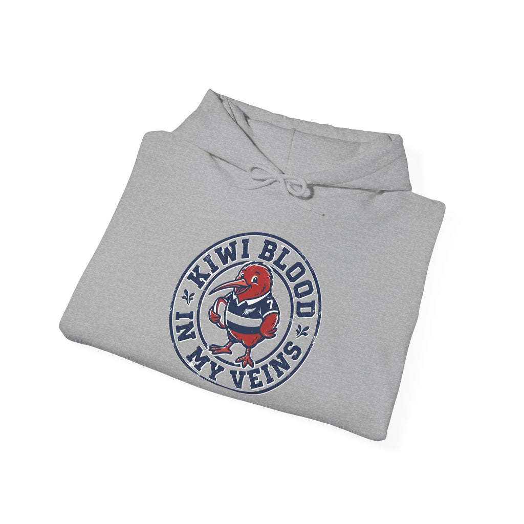 Kiwi Blood Graphic Hoodie — 'Kiwi Blood In My Veins' New Zealand Pride Pullover