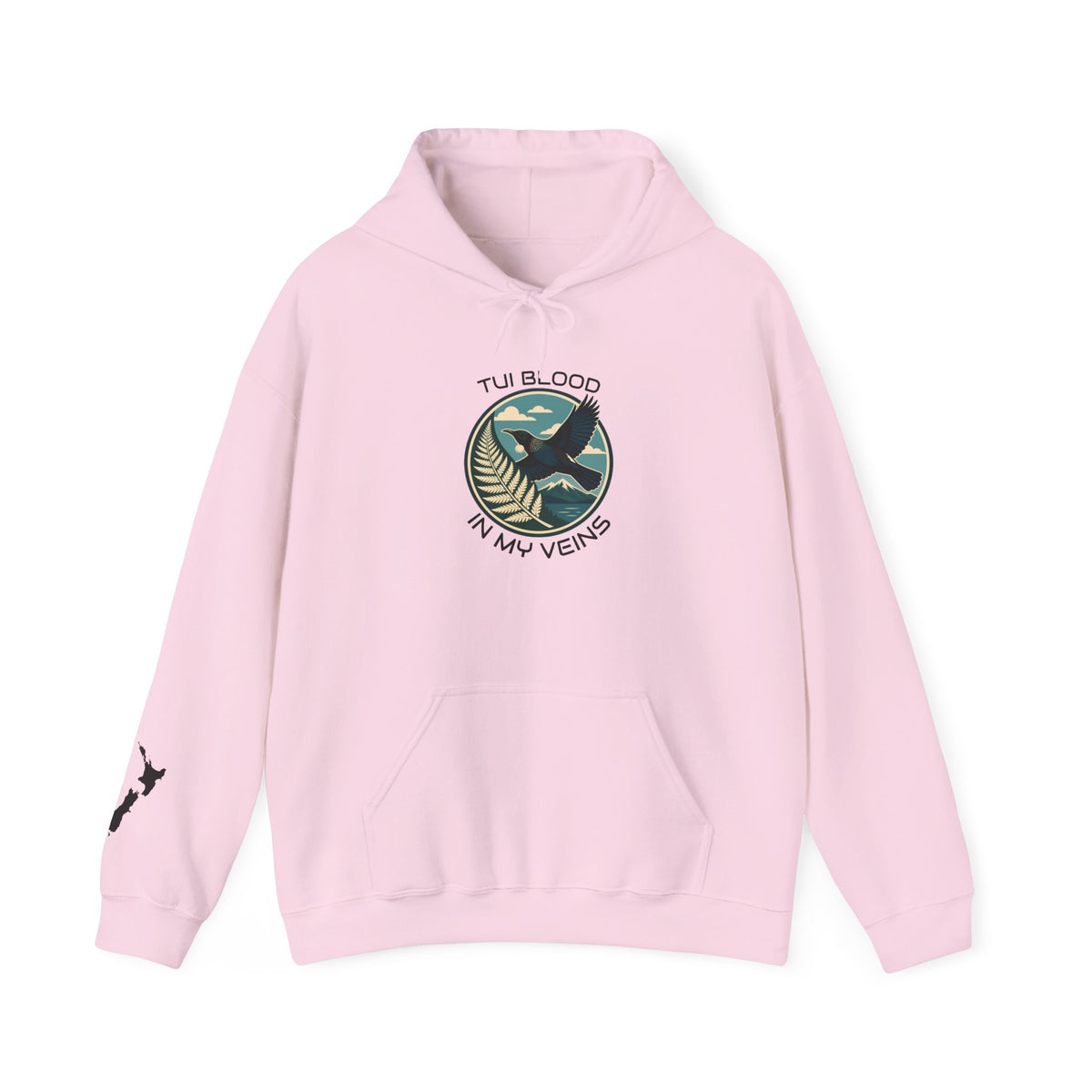 Tui Bird Hoodie — "Tui Blood In My Veins" Graphic Pullover